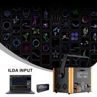 Laser RGB haute puissance 12W avec entrée DMX512 ILDA pour animation DJ en boîte de nuit ou bar
