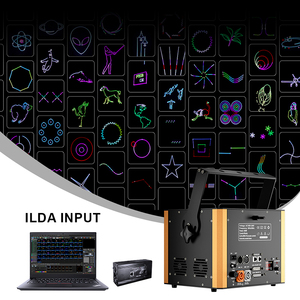 เลเซอร์กำลังสูง 12W แสงสี RGB DMX512 ILDA Input สำหรับงานแสดงแสงสีเสียงในไนท์คลับ บาร์ - Product Image 2