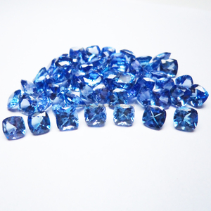 Cojín de piedras preciosas curativas sueltas Certificado de alta calidad de corte facetado de forma mixta de tanzanita azul natural, piedra de forma cuadrada de pera OEM - Product Image 6
