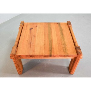 Scandinavian <b>Pine</b> Wood Side <b>Table</b> with Metal Frame | Wholesale Storage Shelf - Product Image 2