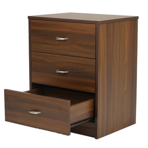 Table de chevet Nikaula en teck massif de haute qualité, couleur brun foncé, pour chambre à coucher, salon, etc. - Product Image 3