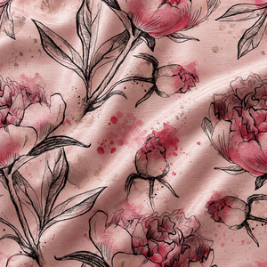 Seda Digital Premium Majestic Bloom, Diseño de Peonía de la Dinastía de Medianoche, Seda Botánica Premium con Estampado Digital, Floral Vintage, 100% Seda Cruda - Product Image 5