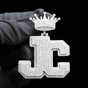 Collar con Colgante de Diamantes Estilo Hip Hop The Ice Legacy con Cadena de Plata Tibetana y Acero Inoxidable - Product Image 1