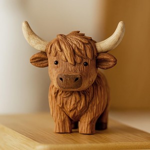 Escultura de Toro de Madera Hecha a Mano, Figura de Animal Tallada, Decoración Rústica para Mesa, Adorno para Sala de Estar - Product Image 4