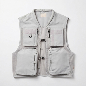 Chaleco Utilitario Gris Versátil |   Equipo para Exteriores con Múltiples Bolsillos - Product Image 1