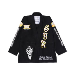Conjuntos de Jiu Jitsu Gi BJJ Gi de tejido elástico Black Pearl de Shoyorol, nuevo diseño, superventas, Kimono de Yoga Flame negro, conjuntos de artes marciales - Product Image 1