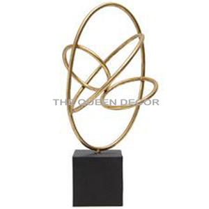Escultura Decorativa de Aluminio con Baño de Oro, Diseño Único y Artesanal, Ideal para la Sala de Estar o como Organizador de Escritorio, Gran Venta - Product Image 3