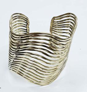 Brazaletes de latón a la moda para mujer, joyería de Metal para mujeres y niñas, regalo de FIESTA DE LA India, 2017 - Product Image 1