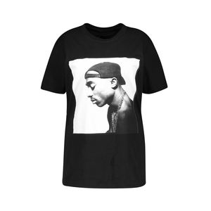 เสื้อยืดผ้าแคนวาสพิมพ์ลายพัฟฟ์สำหรับผู้หญิง พร้อมตัวอักษรพิมพ์นูน ทรงหลวม ระบายอากาศได้ดี และสวมใส่สบาย - Product Image 6