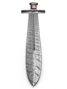 Handcrafted Damascus Steel Display Craft <b>Tool</b> Stacked Bone <b>Leather</b> Handle - Product Image 5