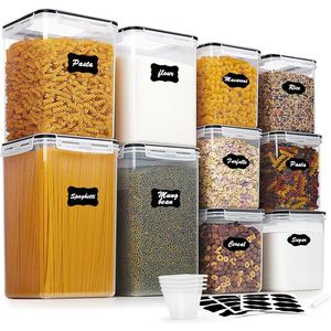 10-Piece Airtight Flour and Sugar Storage Container <b>Set</b> Large BPA-Free Food <b>Canisters</b> for Pantry Organization Hand Crafted - Product Image 1