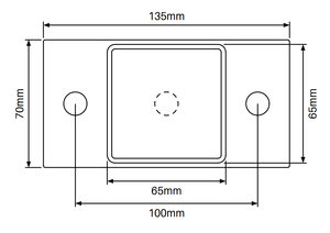 2.4m Long-65x65mm Universal 'Heavy Duty' 6000 Series Steel <b>Security</b> Fence Post Base Plate (<b>Bolt</b> Concrete Ground) Cutting Service - Product Image 2