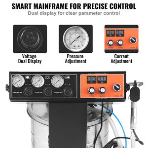 Sistema de Recubrimiento en Polvo Electrostático de 40 W y 100 KV, Kit con Tolva de Polvo de 50 L, 450 g por Minuto, Maquinaria para Recubrimiento de Metales - Product Image 5