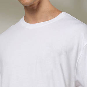 เสื้อยืดผู้ชาย ผ้าฝ้าย 200 กรัม แขนสั้น คอกลม สีพื้น เรียบง่าย ทรงหลวม ขายดี เสื้อยืดเปล่า ล้างสีแบบแอซิด สำหรับผู้ชาย - Product Image 4