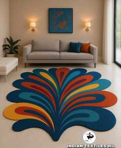Alfombras de Lana Hechas a Mano con Diseño Vintage a Precio de Mayoreo, Alfombra Hecha a Mano para Sala de Estar, Textiles Indios H/L - Product Image 1