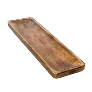 Bandeja Clásica Grainstone de Madera de Acacia con Bordes Lisos, Sin Asas, Calidad Premium, Tabla Plana Hecha a Mano, Plato Minimalista - Product Image 6