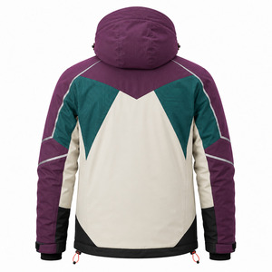 Chaqueta de Esquí para Hombre con Bloques de Color, Impermeable, con Capucha, Material Sintético 10.000 mm, Cierre de Cremallera - Product Image 2