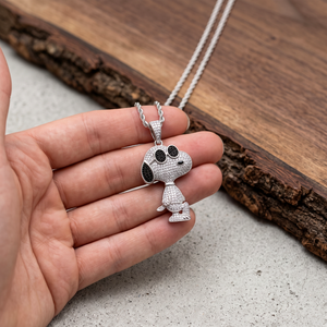 Custom Hip Hop <b>Iced</b> <b>Out</b> Cartoon Dog Pendant Necklace Micro Pave Moissanite Silver <b>Chain</b> Wholesale - Product Image 3