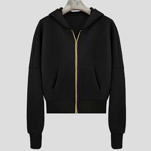 เสื้อฮู้ดซิปผ้าฟลีซระบายอากาศสำหรับผู้หญิง แขนยาว มีฮู้ด สวมใส่สบายๆ สำหรับฤดูใบไม้ร่วงและฤดูหนาว สไตล์สตรีทแวร์ รับสั่งทำแบบพิมพ์ลายตามต้องการ (OEM) - Product Image 2