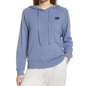 Sweat à capuche décontracté pour femme avec poche kangourou, manches longues, coupe ample confortable, en molleton doux 2026 - Product Image 1