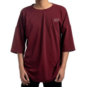 Camiseta de Manga Corta para Hombre, Estilo Casual de Verano, Hombros Caídos, Primavera, 100% Algodón Poliéster, Peso Medio, Holgada - Product Image 1