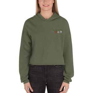 OEM Custom Women's Pullover <b>Hoodie</b> XS Size French Terry <b>Fleece</b> Puff Print Embroidery <b>Lined</b> Winter Cropped <b>Hoodies</b> Raw Hem - Product Image 1