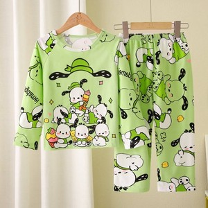 Ensemble de pyjamas pour filles, dessin animé, manches longues, imprimé violet, vêtements de nuit en deux pièces, printemps automne, vêtements de maison pour enfants - Product Image 4