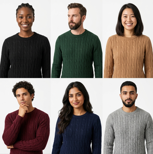 Luxury Old Money Knitted Sweater Men Woven Anti-Wrinkle Winter <b>Pullover</b> Custom Logo Embroidery Long Sleeve Oversized Knit <b>Jumper</b> - Product Image 2