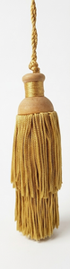 Tassel Fringe Decorative Keychain Gold Tone Leather Bag Accessory 100% Rayon Material - Product Image 3
