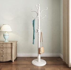 Modern Design <b>Wooden</b> Coat <b>Clothes</b> Rack Floor <b>Hanger</b> Tree - Product Image 5