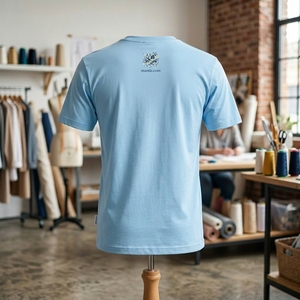 เสื้อยืดคอกลมแขนสั้นผู้ชายทรงปกติ ผ้าฝ้าย 100% คุณภาพสูง ขายส่ง ออกแบบเองได้ ผลิตแบบถัก เป็นมิตรกับสิ่งแวดล้อม - Product Image 2
