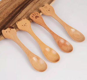 Cuchara de Madera para Caviar, Cuchara de Madera Hecha a Mano, Venta al por Mayor Directa de Fábrica de Vietnam, Etiqueta Personalizada, Vajilla Premium con Forma de Gato - Product Image 3