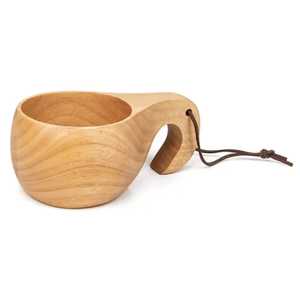 Wooden Camping <b>Cup</b> with Handle and Carabiner Strap Classic Design <b>100mL</b> Eco-Friendly Party Use Tea <b>Cups</b> & Saucers - Product Image 5