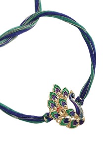Colorful Peacock Rakhi <b>Set</b> with Multicolor Threads Traditional Designer Rakhi Combo - Product Image 2