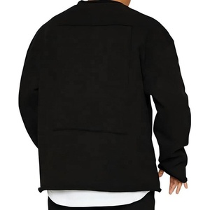 Tùy Chỉnh Pháp Terry Drop Shoulder Mock Cổ Hoodies Áo Chất Lượng Cao Cotton Crewneck Quá Khổ Của Phụ Nữ Áo - Product Image 5