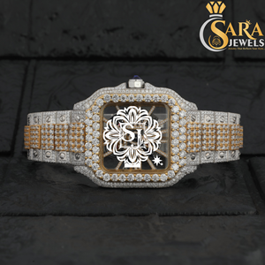 Reloj de Diamantes Blanco de Alta Calidad para Exportación, Ideal para Reuniones de Negocios, Eventos y Looks de Alta Costura, Disponible para la Venta - Product Image 4