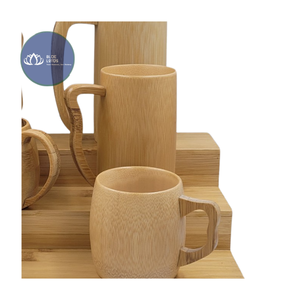 Mug à boire en bambou, tasse en bois écologique, finition naturelle, fournitures d'artisanat - Product Image 1