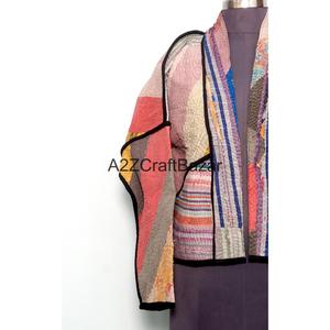 Chaqueta de Punto Hecha a Mano, Ecológica, 100% Algodón Puro, Reversible, Transpirable, de Secado Rápido, con Cuello Alto y Botones, Estilo Vintage para Mujer, Invierno - Product Image 2