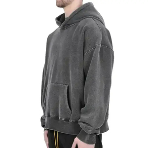 Sweats à capuche streetwear effet délavé, conçus pour les collections de vêtements haut de gamme et les marchés de la mode mondiaux - Product Image 5