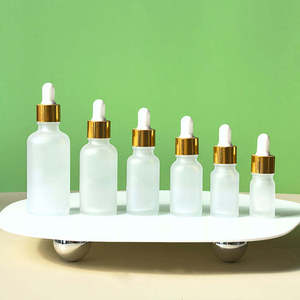 5ml-100ml High Quality Round Glass Bottle Essential Oil Dropper Silk Screen Printed Unalilia PZ-12 Lotion Spray Frosted Cosmetic - Product Image 5