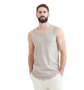 Custom Men's Cotton Curved Hem Tank Top Slim Fit <b>Muscle</b> Sleeveless Shirt Summer Casual Gym Wear Plain Sportswear Singlet <b>Vest</b> - Product Image 6