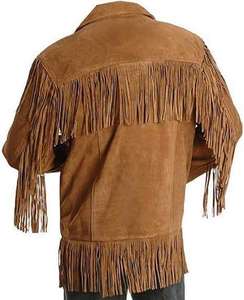 Chaqueta de Cuero Estilo Vaquero para Invierno, con Flecos, Cuello Alto, Cierre de Cremallera, Estilo Urbano, Resistente al Viento - Product Image 1