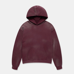 Sudadera con Capucha Efecto Desgastado, Corte Holgado, Estilo Urbano Informal para Hombre y Mujer - Product Image 1