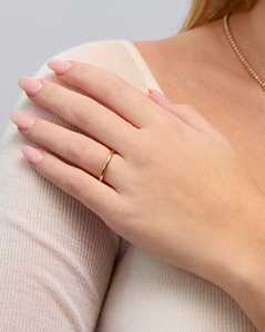 2mm Chunky Plain Stackable <b>Ring</b> 14K 18K Solid Gold Minimalist Tiny <b>Dainty</b> Everyday Wear Elegant Wedding Band Jewelry Manufacture - Product Image 2