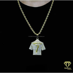 Custom <b>Number</b> 7 Jersey Moissanite Diamond Pendant 925 Sterling Silver Iced Out Hip Hop Sports Necklace Jewelry - Product Image 5