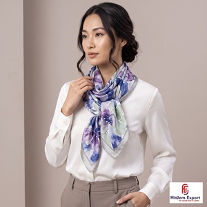 Premium Printed <b>Scarf</b> Soft Fabric Head <b>Scarf</b> White Label Service OEM Textile Manufacturer Bali Custom Fabric Products Bulk - Product Image 1