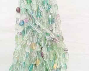 Cuentas Ovaladas Lisas de Fluorita Verde Pulida para Fabricación de Joyas, DIY, Pulseras, Collares, Manualidades, Moda - Product Image 1