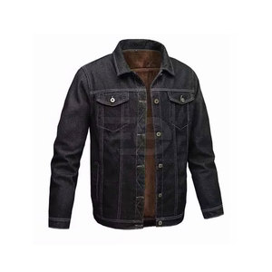 Customized 100% Cotton Winter Mens Jeans Jacket Regular Fit Front Logo Casual Stylish Washed - Product Image 3