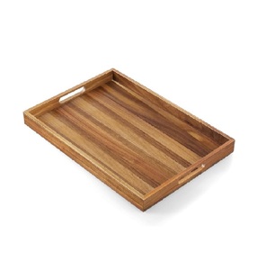 Modern <b>Large</b> Wooden <b>Tray</b> with Handles-Eco-Friendly Rectangular <b>Tray</b> for Home Use in Living Room Bedroom Entryway & Kitchen - Product Image 1