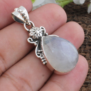 Collier pendentif artisanal en argent sterling 925 plaqué platine vintage avec œil de tigre arc-en-ciel naturel, unisexe, vente en gros - Product Image 5